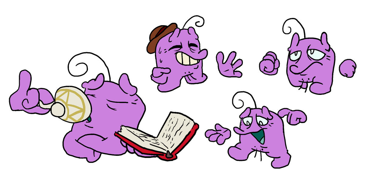 Carta de poses Q-berto calmado