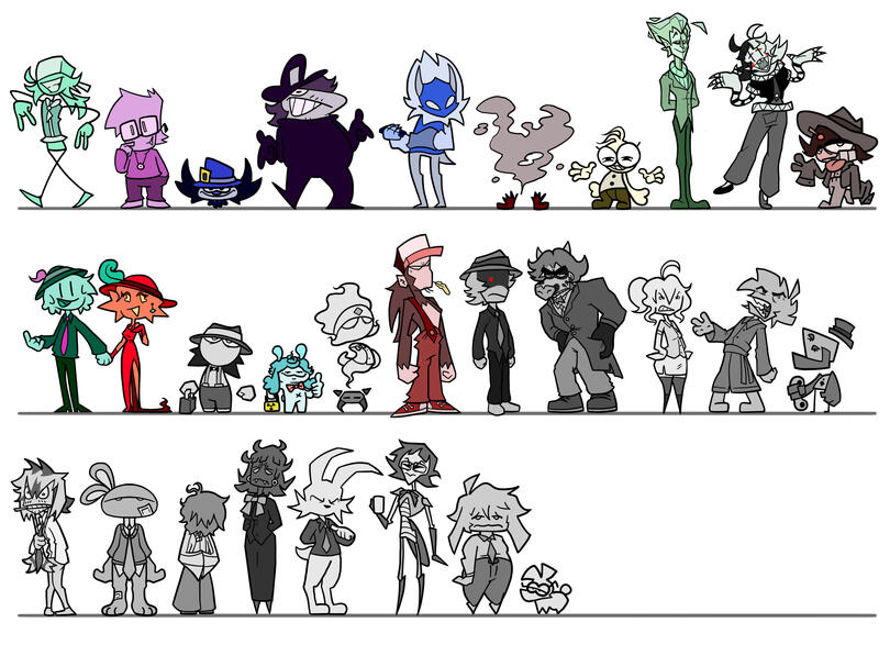 Personajes de background para Heart Poundin'- o Stressiño